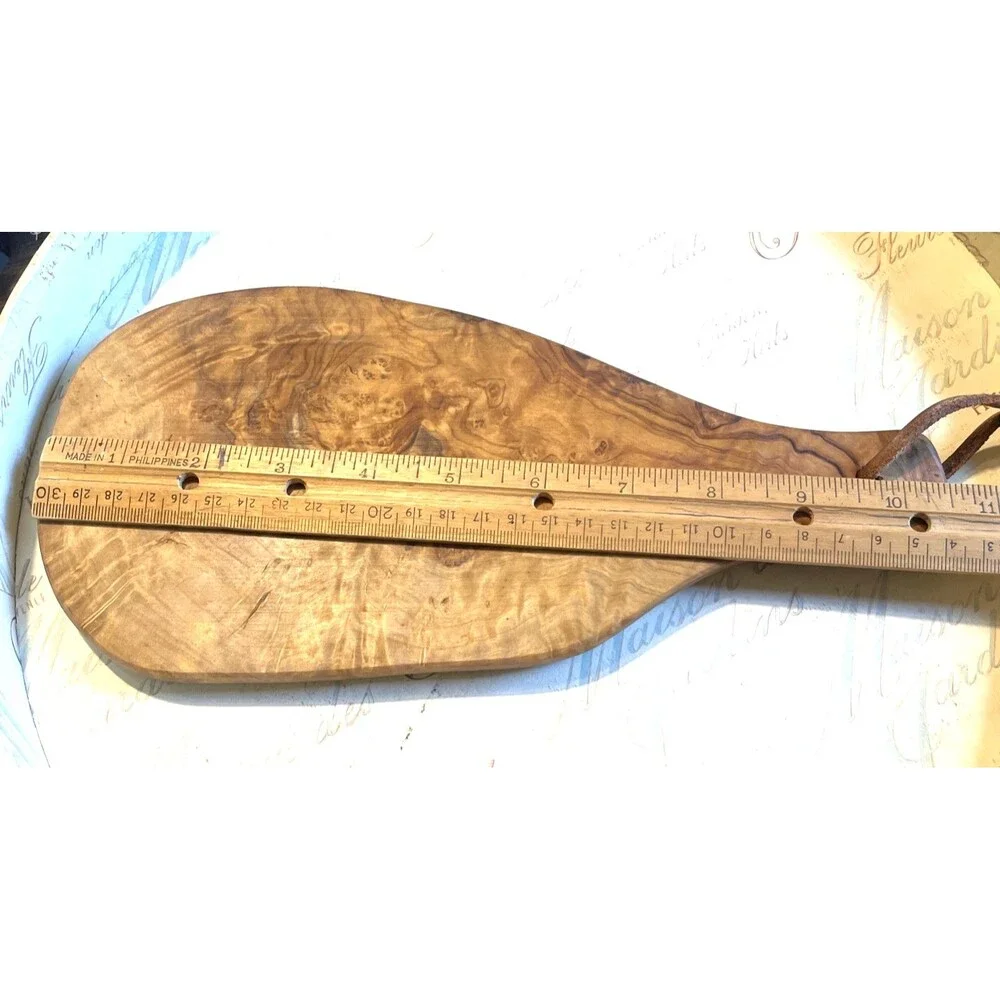 Burl Wood Cutting Board With Handle 10.5” Earthy Boho Cottage Kitchen